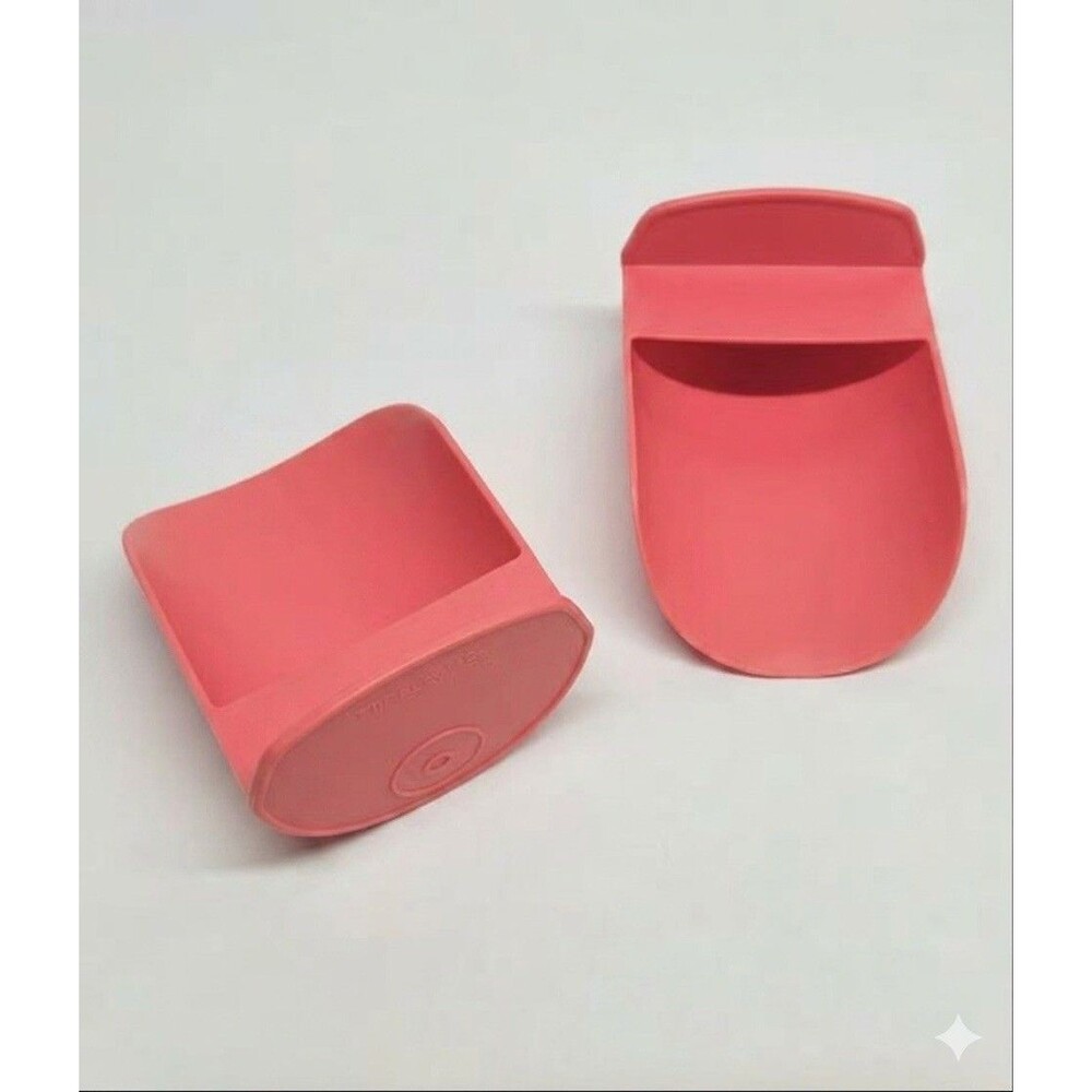 Tupperware Rocker Canister Scoop Coral 2-Pack - Brand New In Sealed Bag